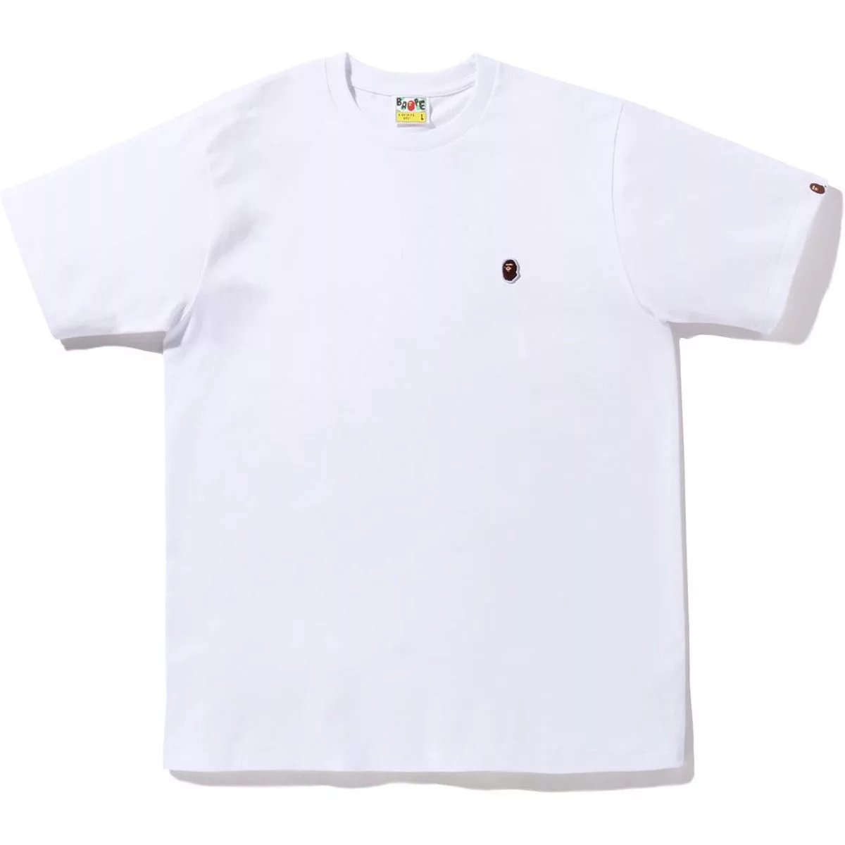 Bape Short Sleeve T Shirts BAPE Ape Head One Point Tee White
