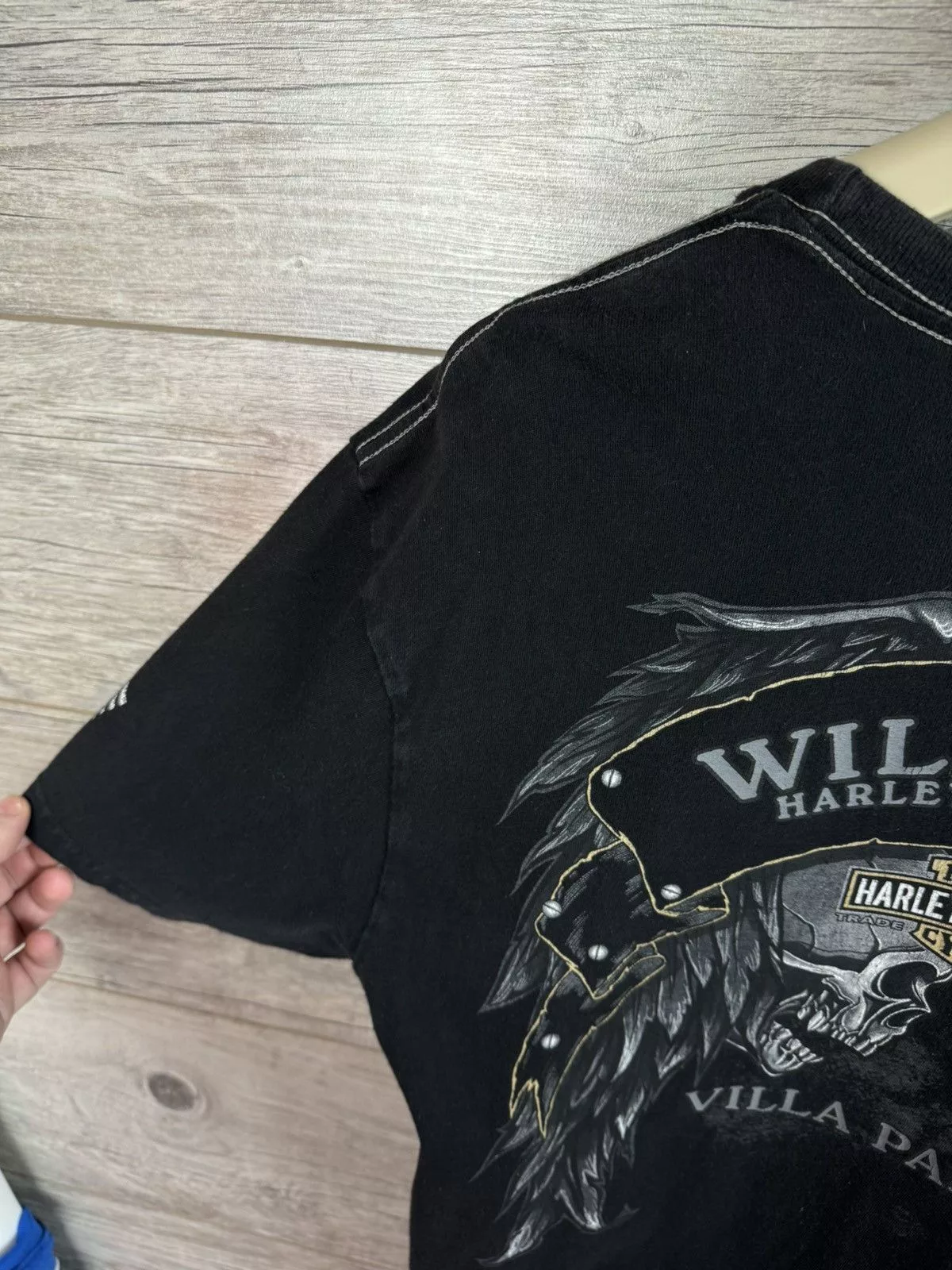 Harley Davidson Jerseys Harley Davidson × Vintage HARLEY DAVIDSON WILD FIRE VILLA PARK SIZE XL Black Streetwear