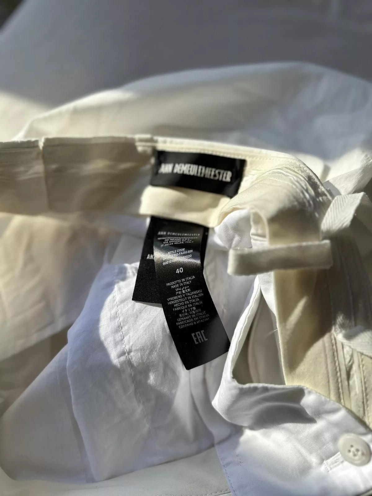 Ann Demeulemeester Casual Pants Ann Demeulemeester Leon Pants White
