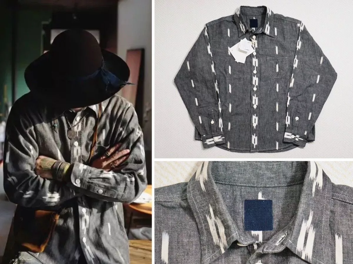 Visvim Shirts Button Ups Visvim 19ss ICT Handyman Shirt N.D. Kasuri Black