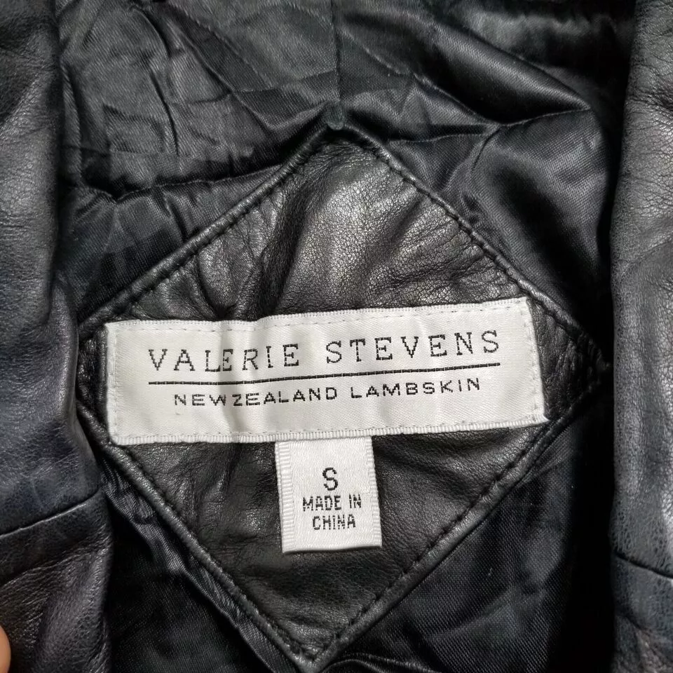 Other Leather Jackets Other Valerie Stevens Leather Jacket Womens Small Pockets Belt Black