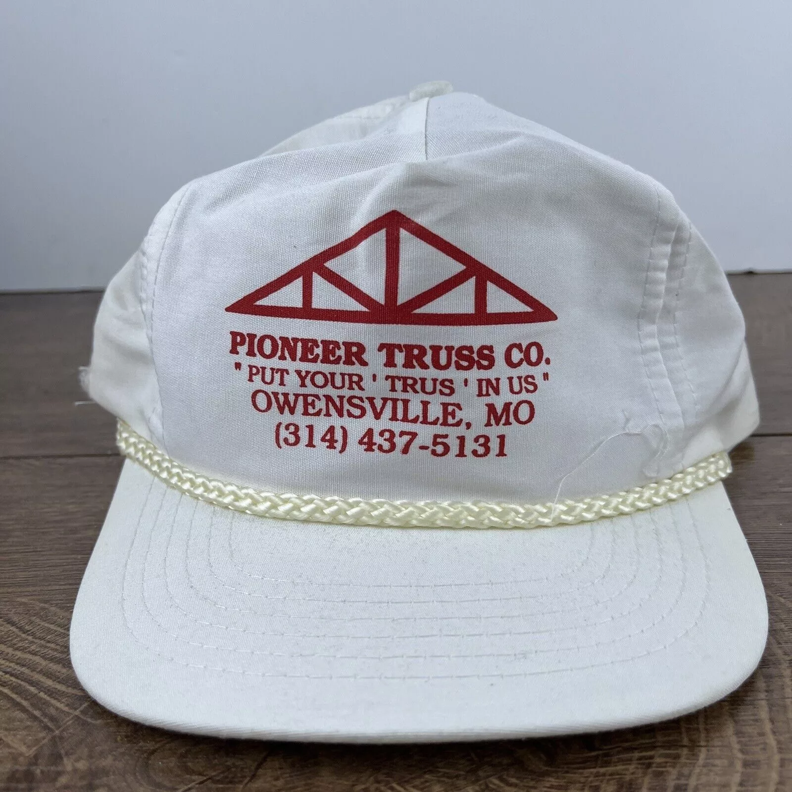 Other Hats Other Pioneer Truss Co Hat Snapback White Adjustable Hat Owensvill
