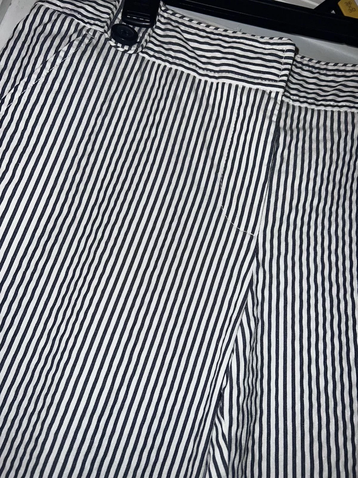 Tory Burch Pants Tory Burch White and Navy Blue Stripe Pants