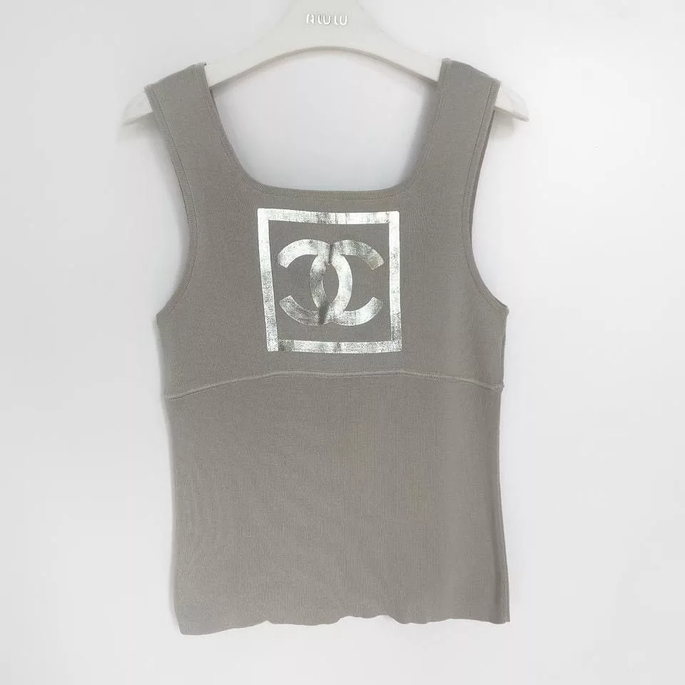 Chanel Tank Tops chanel spring/summer 2001 top Gray