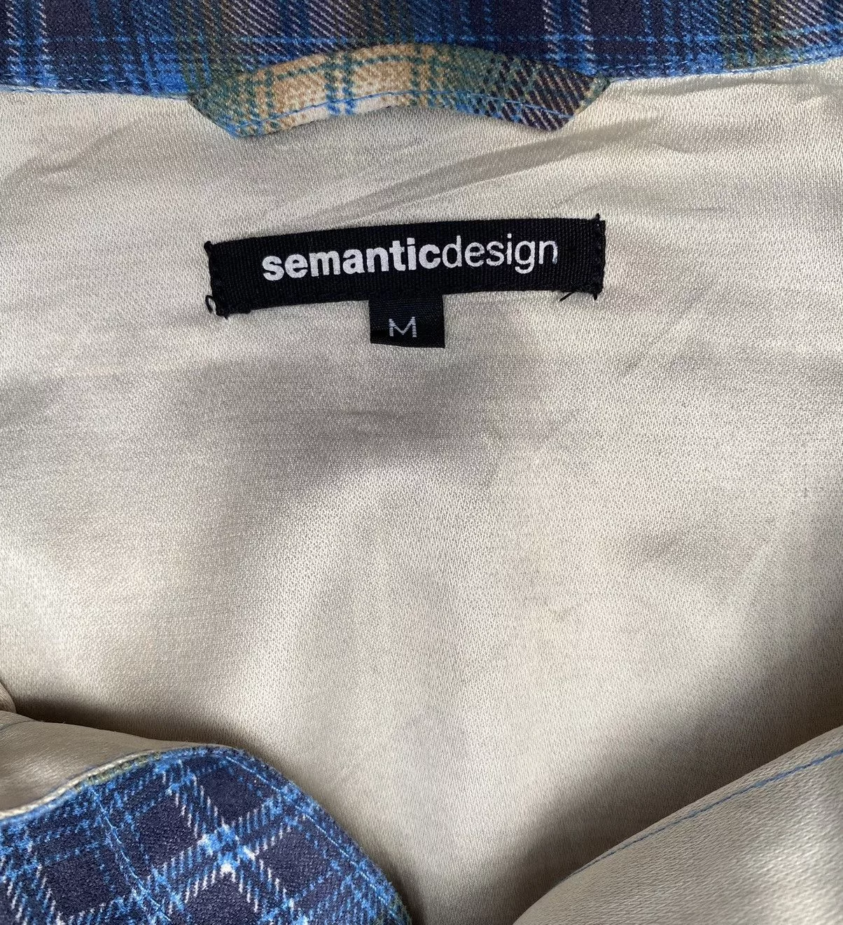 Seditionaries Shirts Button Ups Seditionaries × semanticdesign Rare Vintage Brand Semantic Design Checkered Shirt 1990s Green