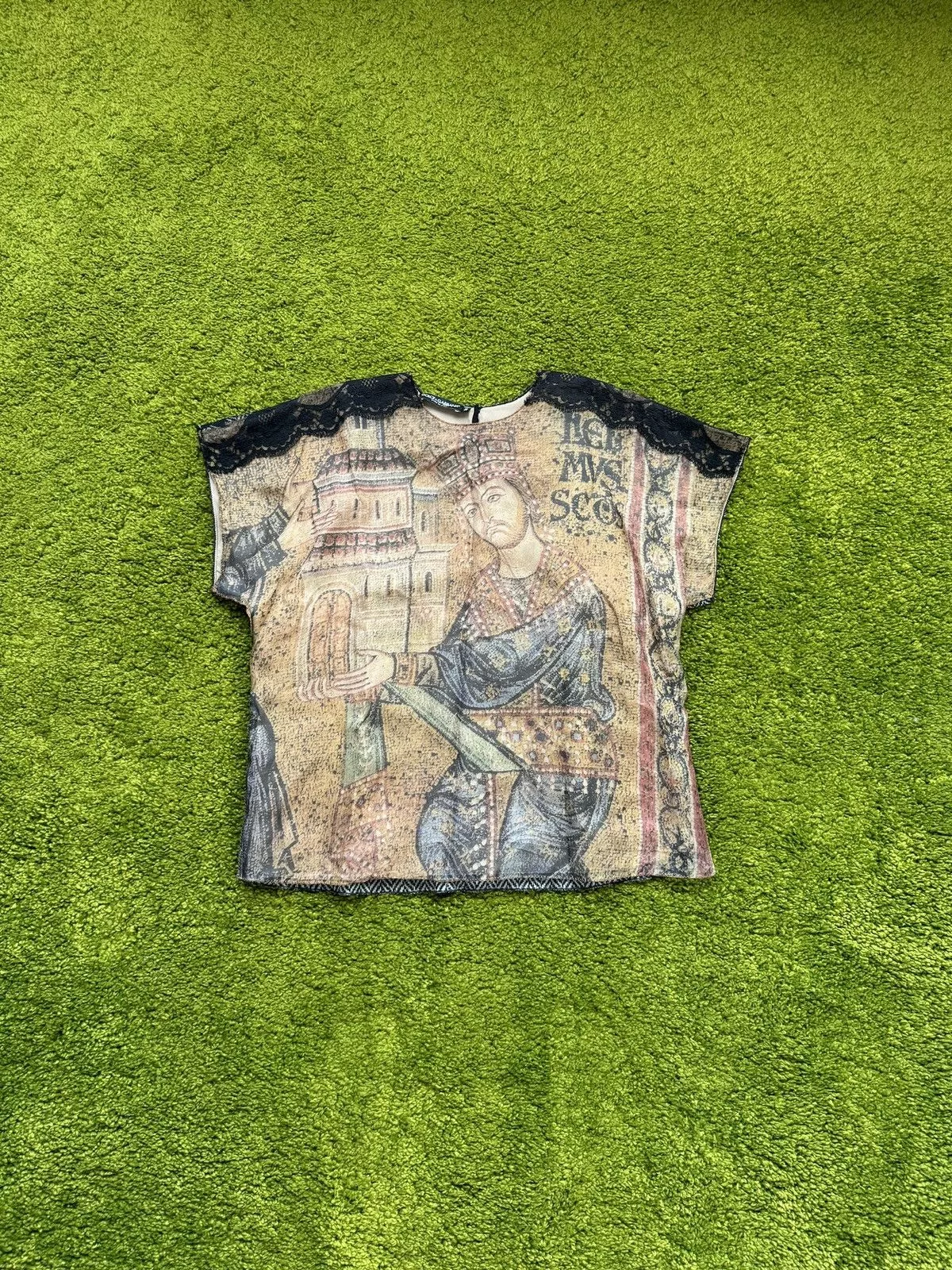 Dolce & Gabbana Blouses Dolce & Gabbana D&G F/W 2013 silk + wool printed blouse Multi Vintage
