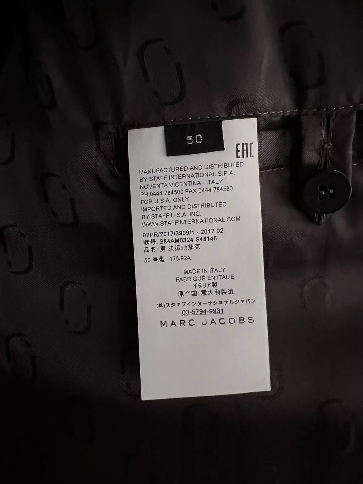 Marc Jacobs Heavy Coats Marc Jacobs black down jacket sz 50