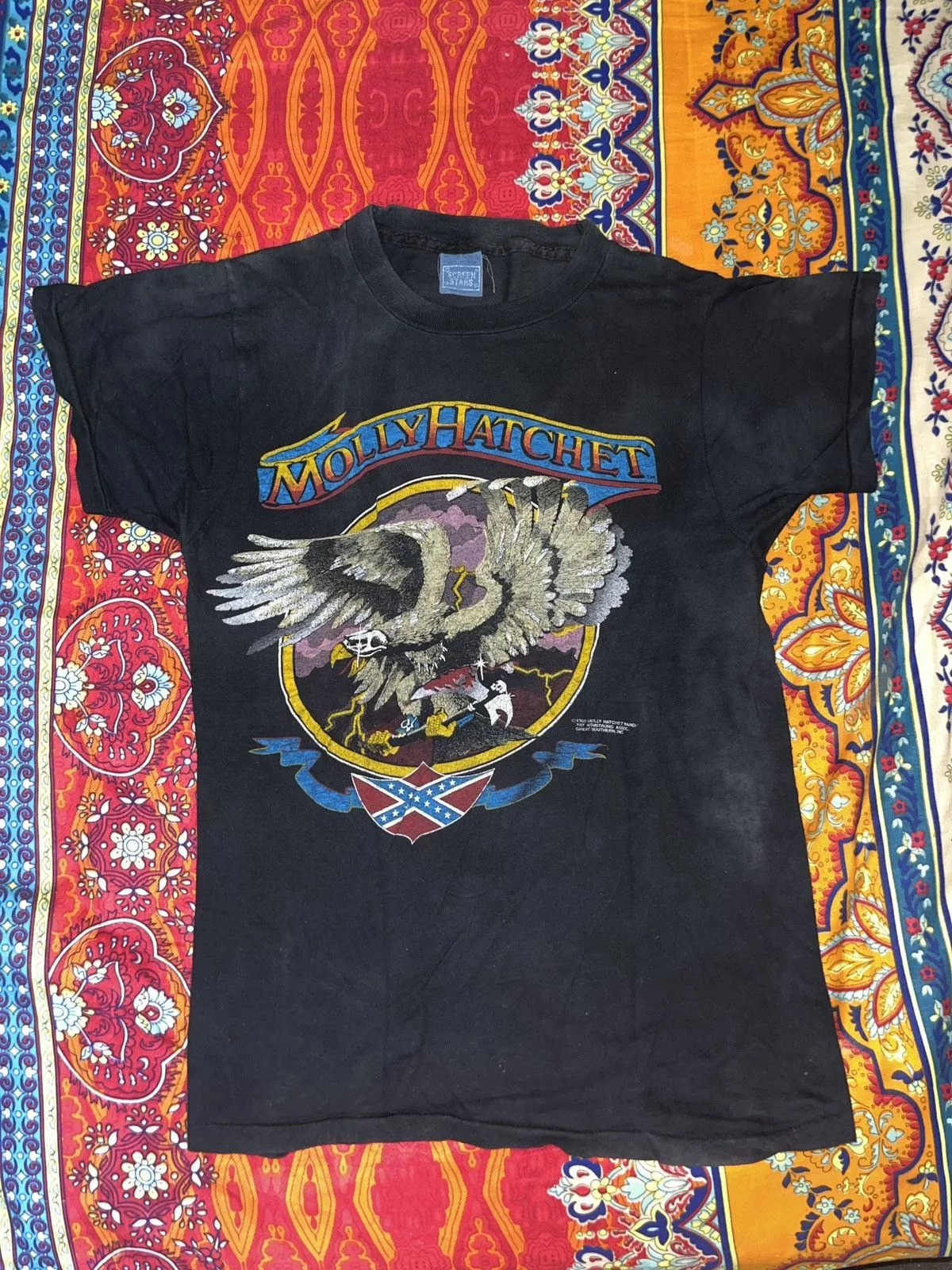 Band Tees Shirts Button Ups Band Tees × Vintage molly hachet vintage band Black