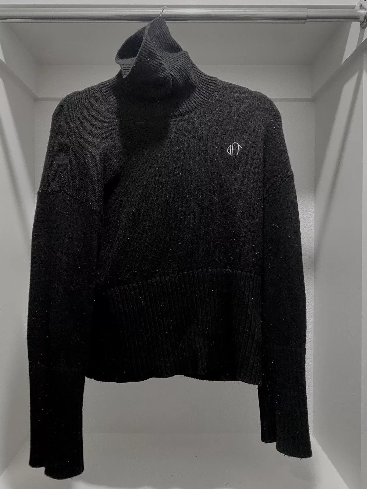 Off-White Jackets Off-White turtleneck long sleeve wool sweater Black
