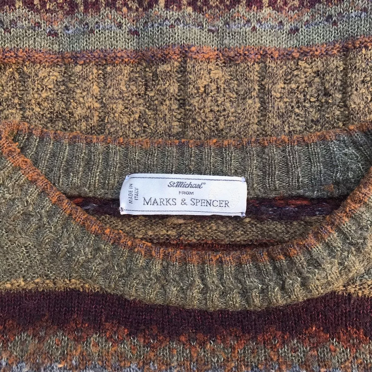 Marks & Spencer Sweaters Knitwear Marks & Spencer × Saint Michael Vintage St Michael marks and spencer Navajo Nordic Fair Isle Green