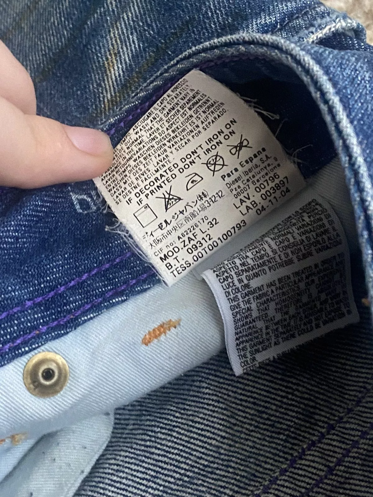 Diesel Denim Diesel flared blue denim