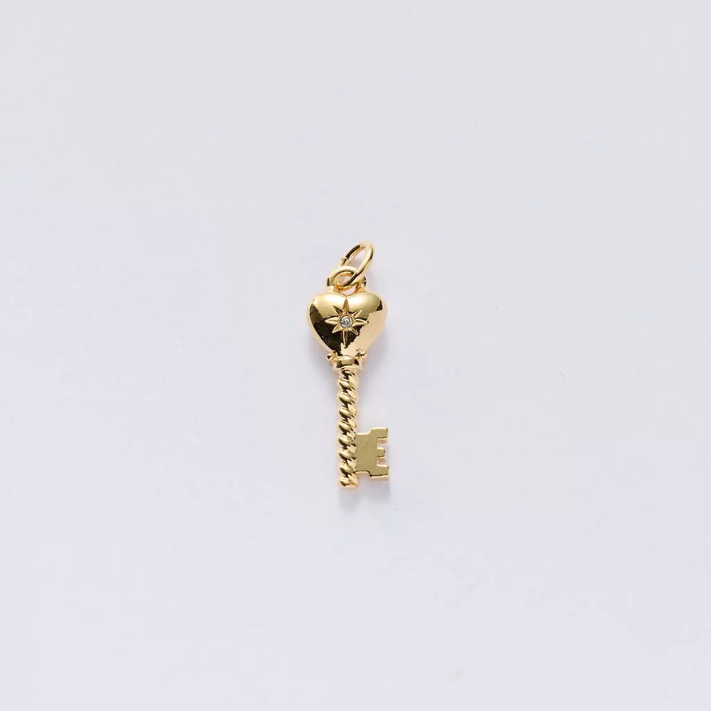 The Heart Key Charm