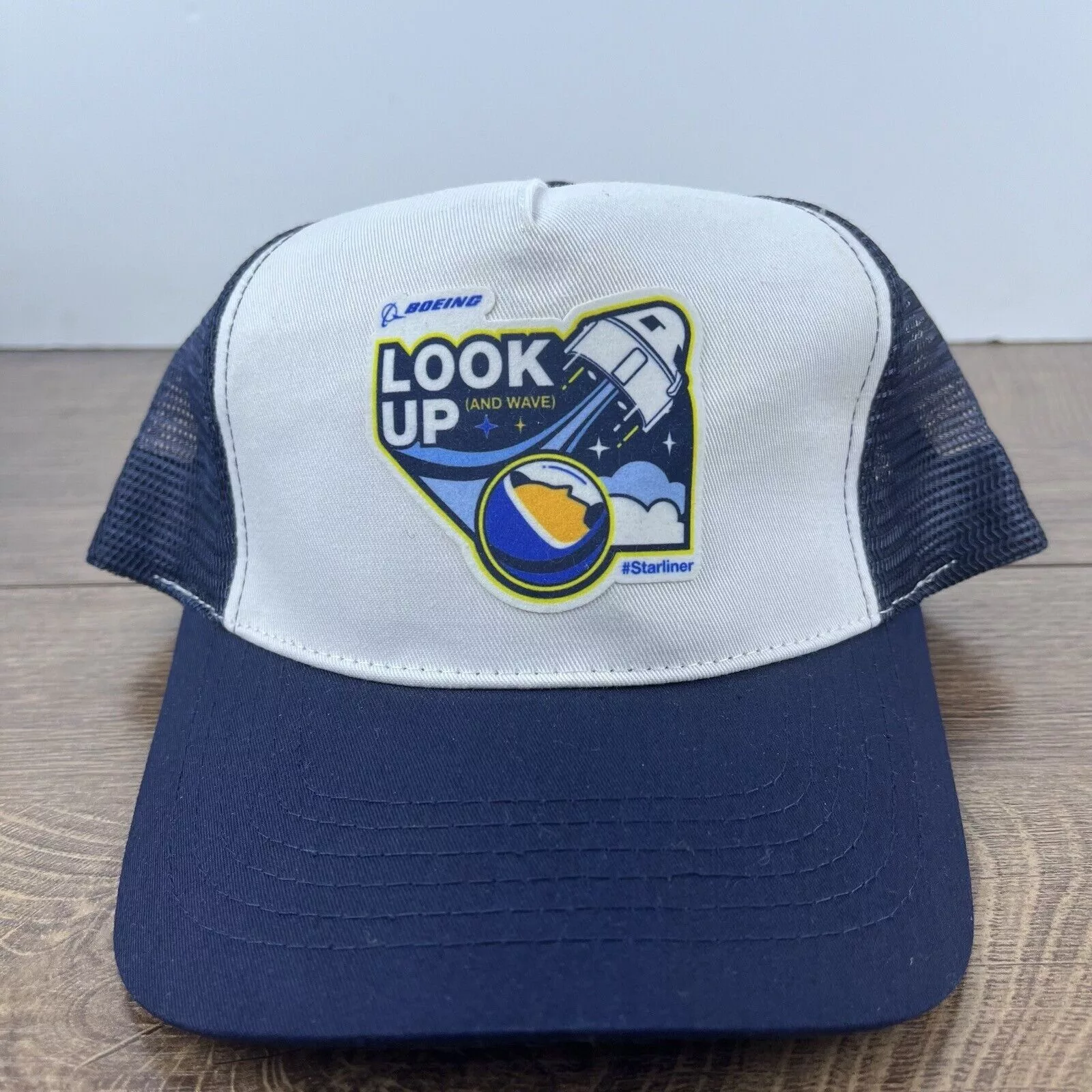 Other Hats Other Look Up Hat Boeing Snapback Hat Blue Adjustable Hat Blue Adu
