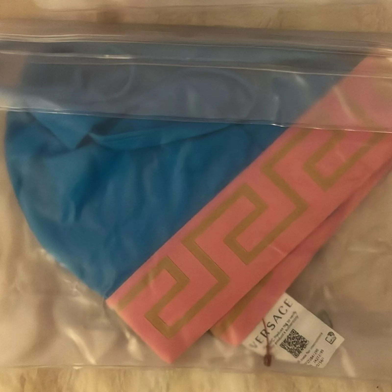 Versace Maxi Skirts NWT Versace Greco SET blue & pink bikini swim - both size 5