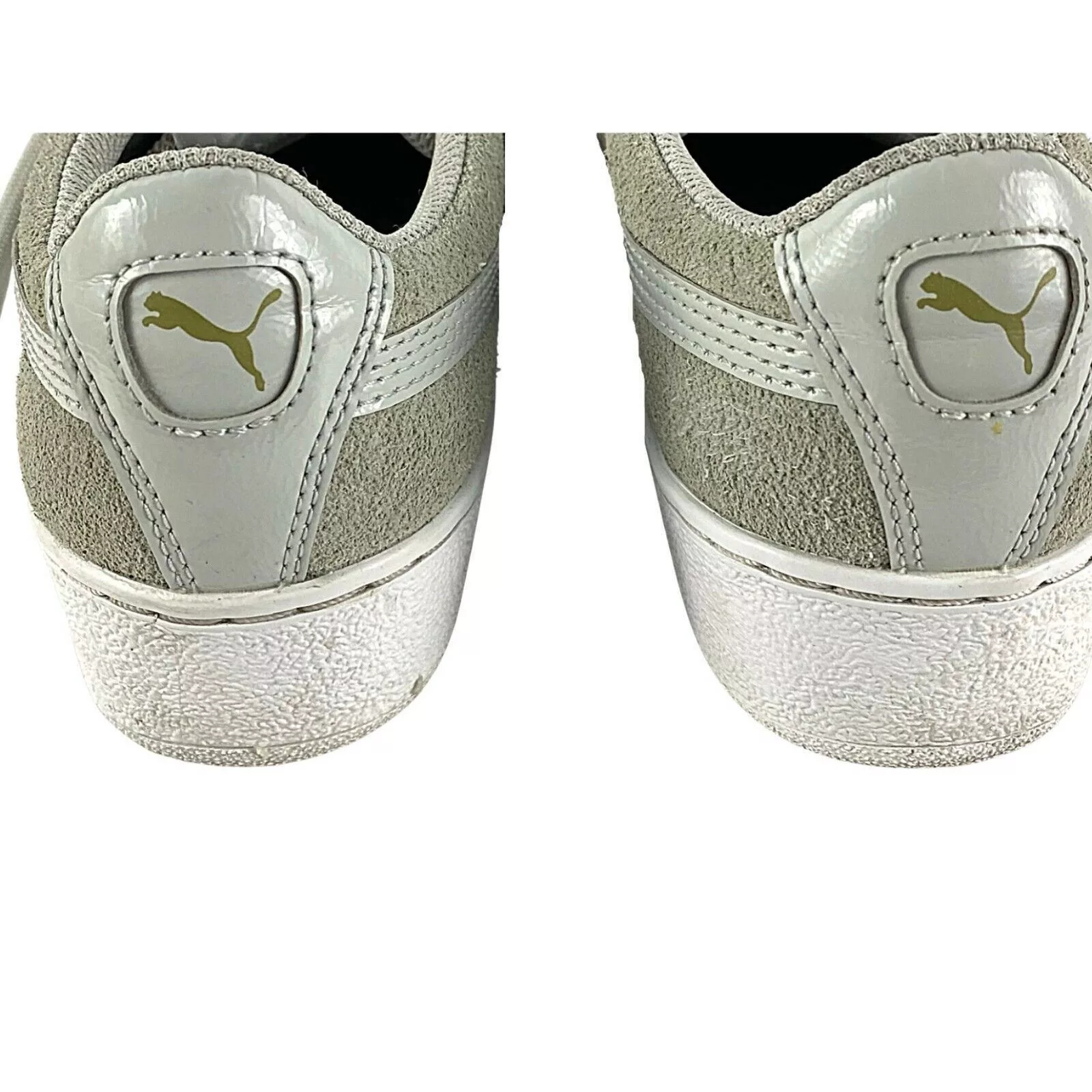 Puma Low Top Sneakers Puma Suede Platform Vikky Sneakers Soft Foam Gray Size 6