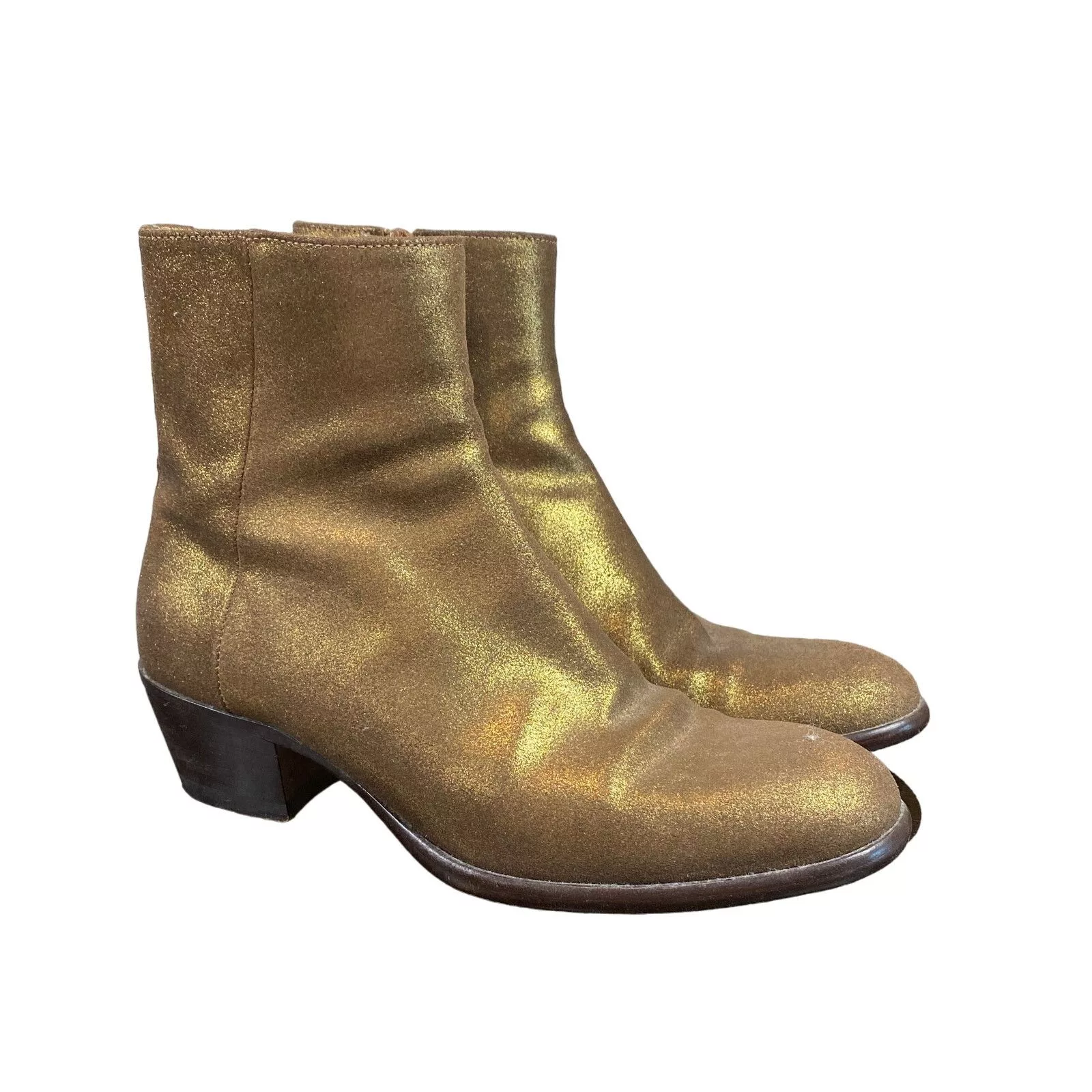 Maison Margiela Boots Maison Margiela Maison Martin Margiela Replica Tuxedo Cuban Heel Boots 38 Gold