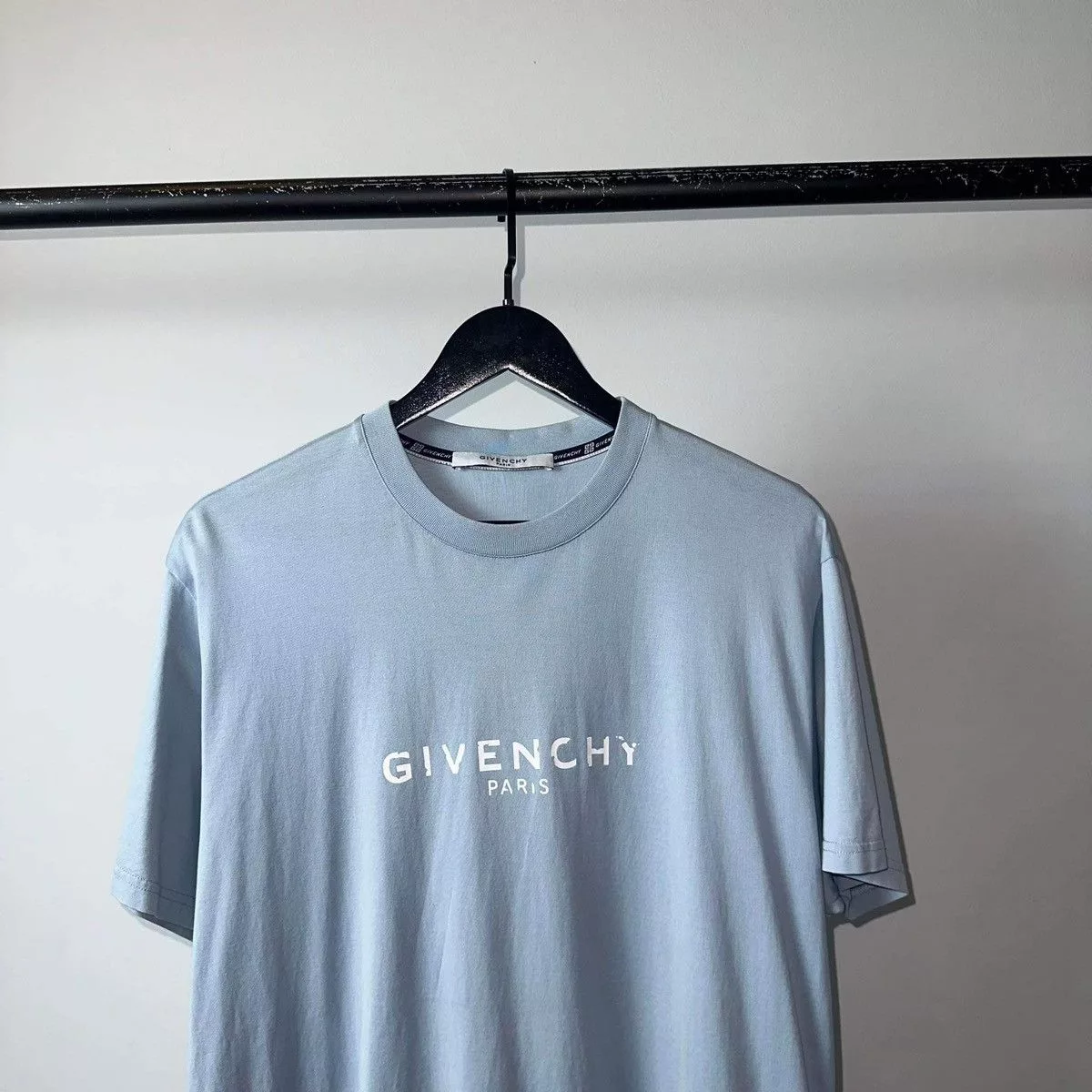 Givenchy Short Sleeve T Shirts Givenchy Logo Blue T Shirt Luxury