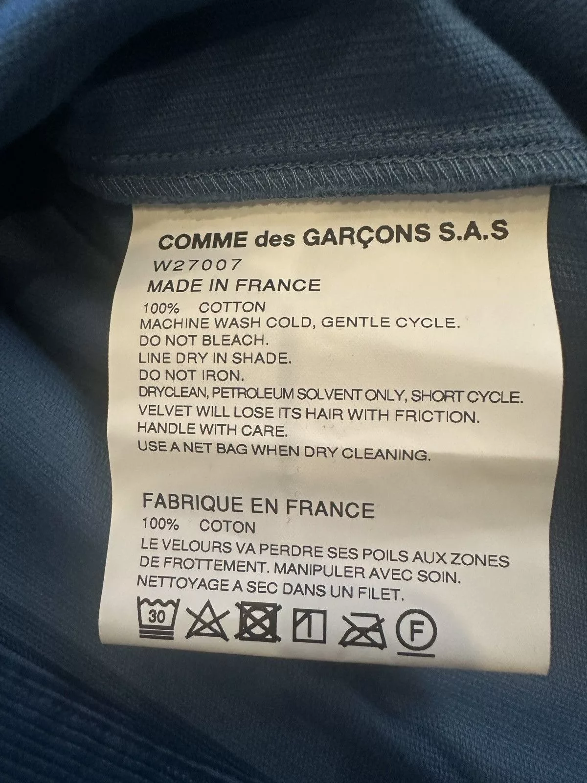 Comme des Garcons Shirts Button Ups Comme des Garcons Commes Des Garcon Button Down Blue