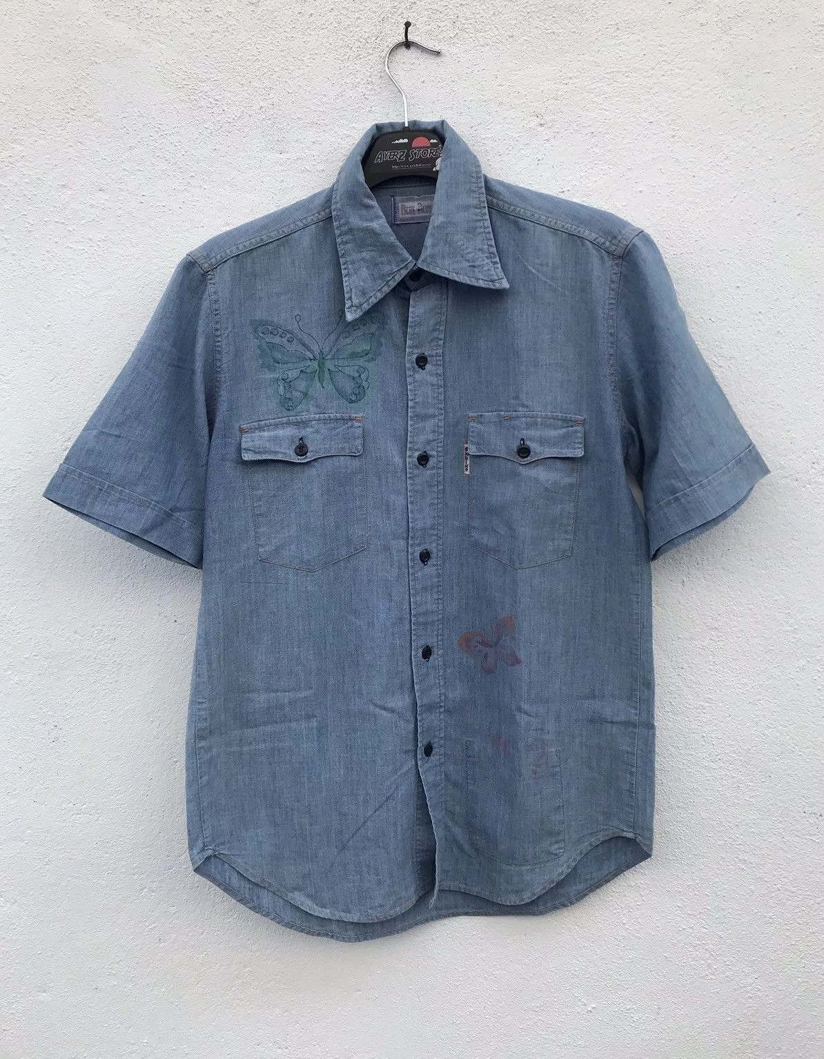 Blue Blue Japan Shirts Button Ups Blue Blue Japan × Vintage Blue Blue Art Custom Design Shirt