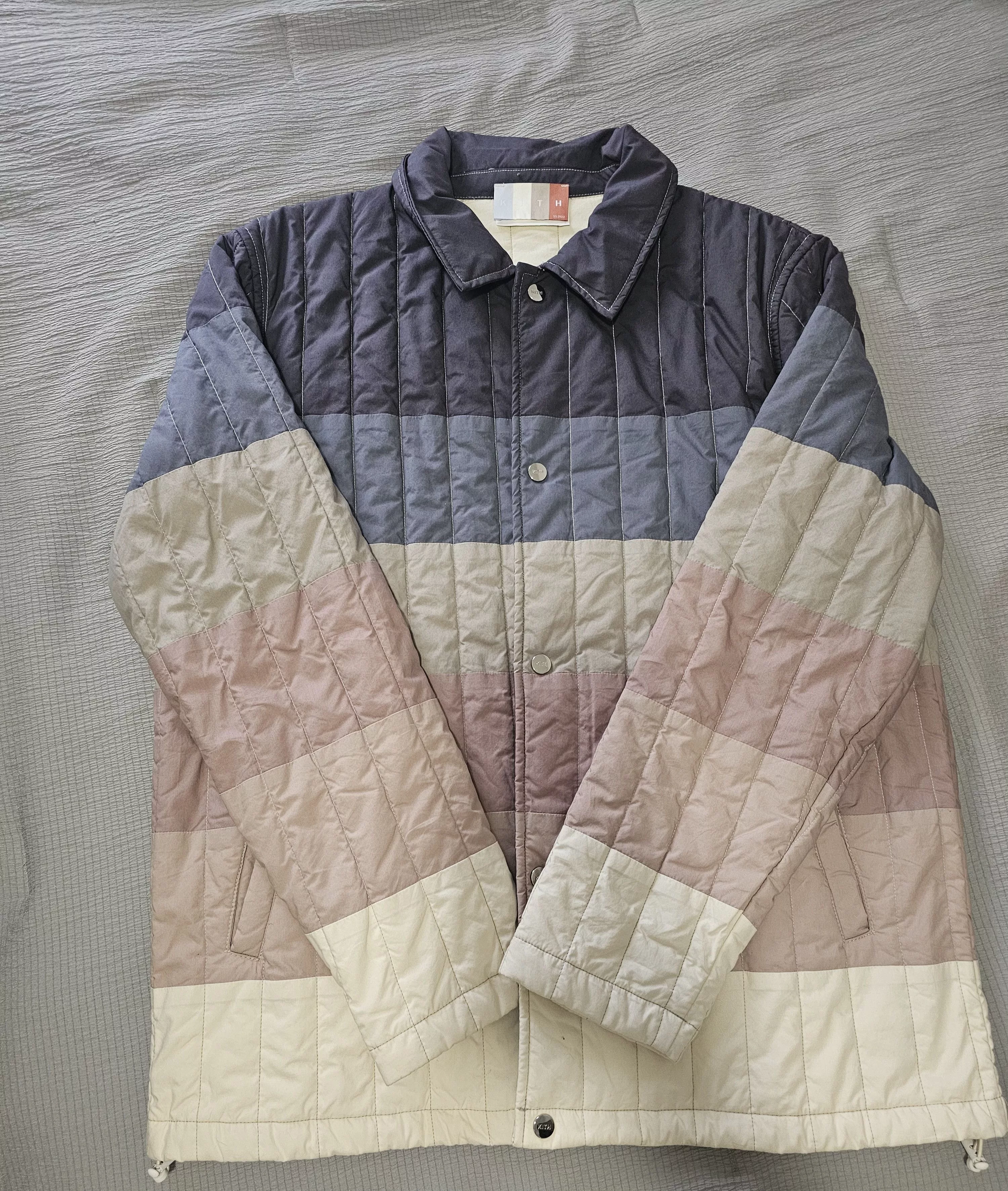 Kith Light Jackets Kith Striped Poplin Carmine Coach Jacket Brown