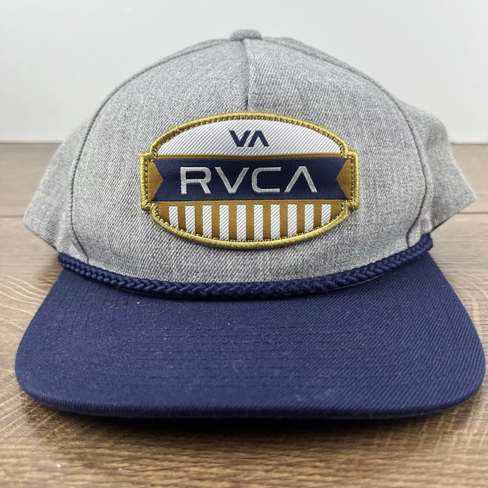 RVCA Hats RVCA Snapback Hat RVCA Hat Gray Cap Adjustable Hat Gray Adul