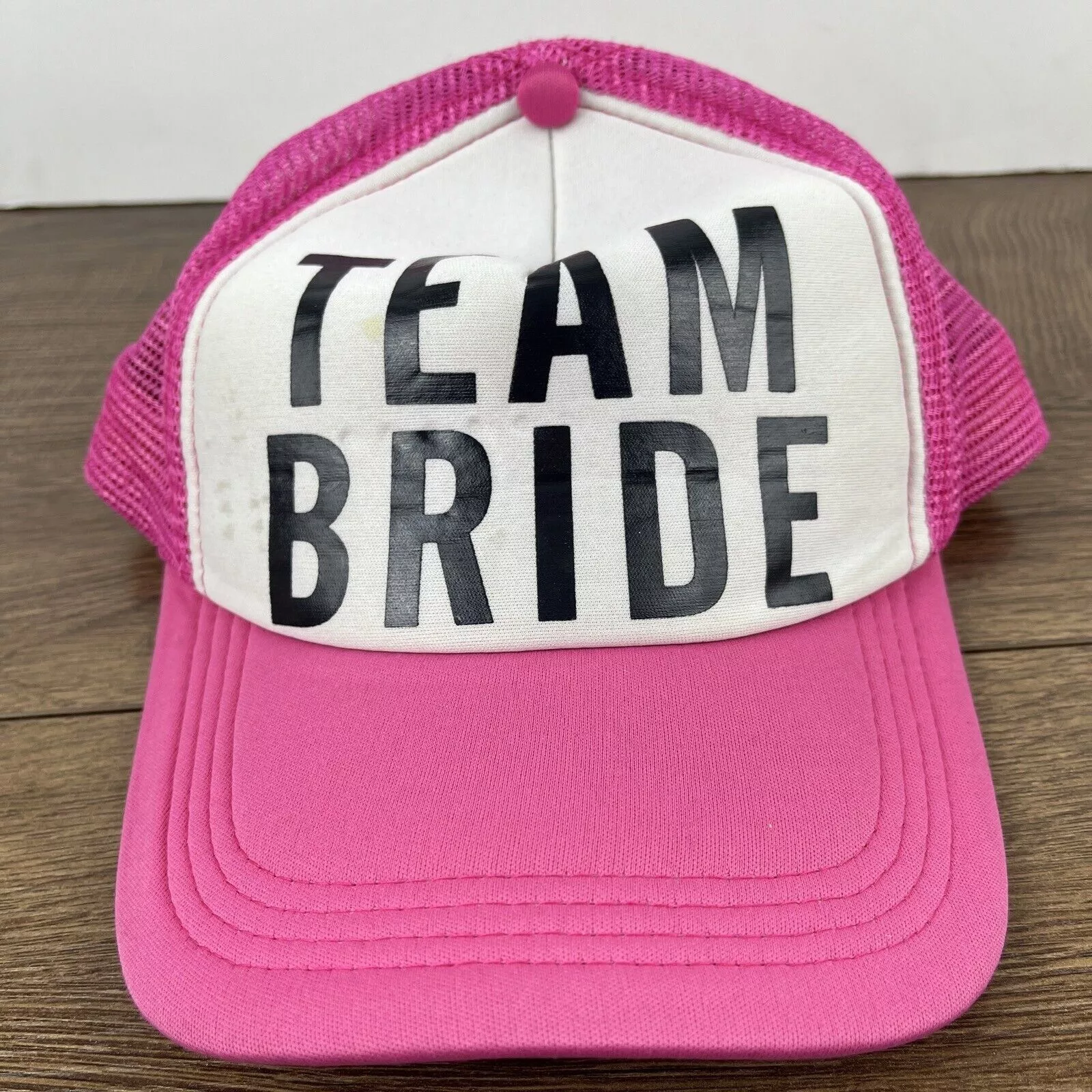 Other Hats Other Team Bride Hat Bride Snapback Pink Hat Adjustable Adult Size