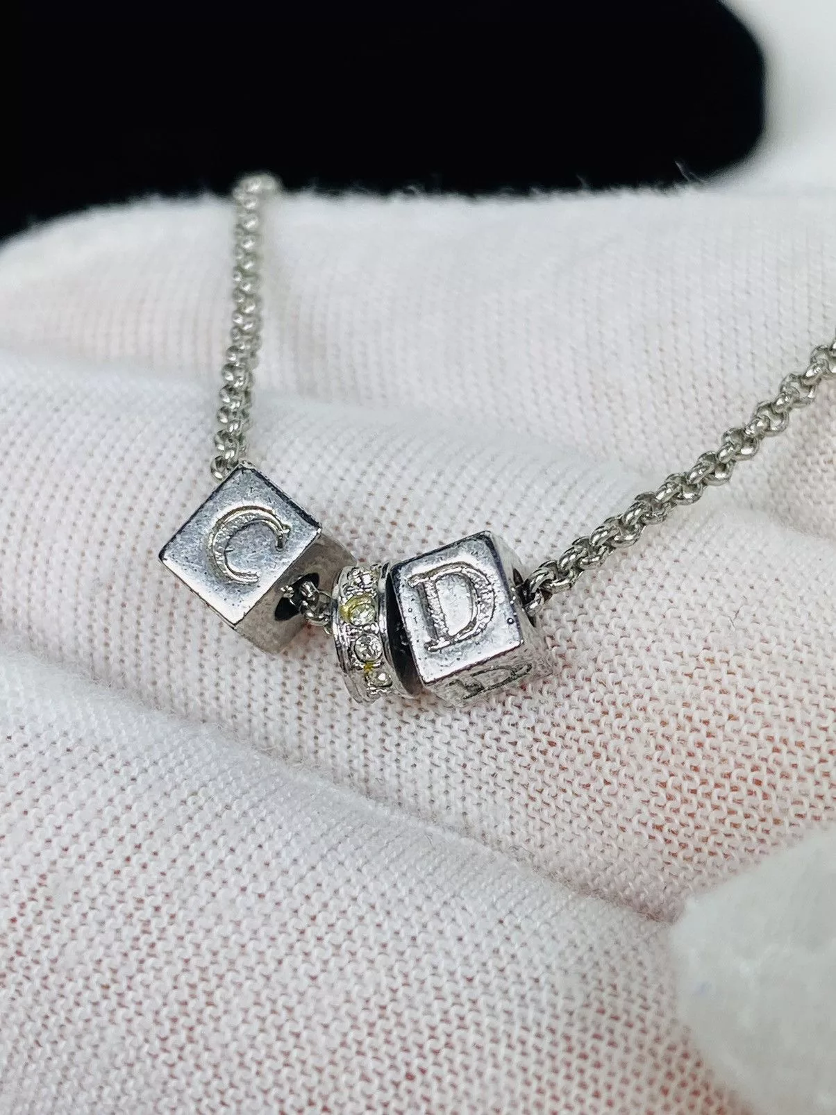 Dior Necklaces Dior CD Dice Necklace Silver