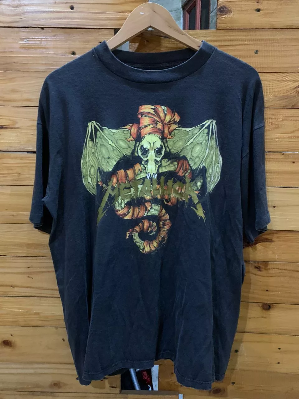 Brockum Short Sleeve T Shirts Brockum × Metallica × Vintage VINTAGE METALLICA 1991 PUSHEAD WHEREVER I MAY ROAM Black