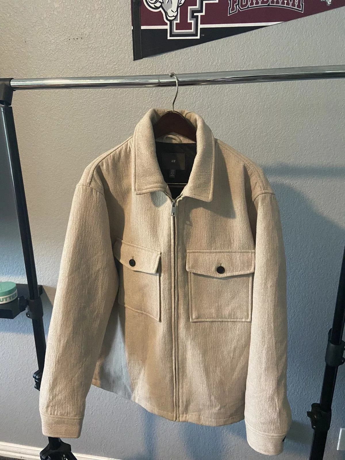 H&M Light Jackets H&M Wool-blend Jacket Beige