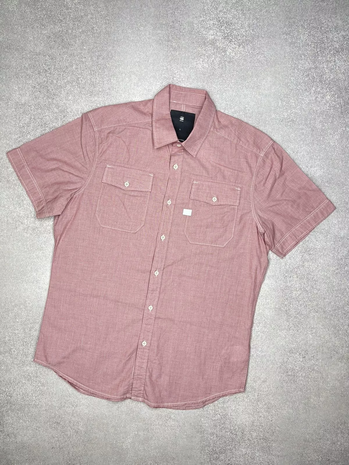 G-Star Shirts Button Ups Mens G-Star Raw Landoh Shirt Pink Size L Avant-Garde