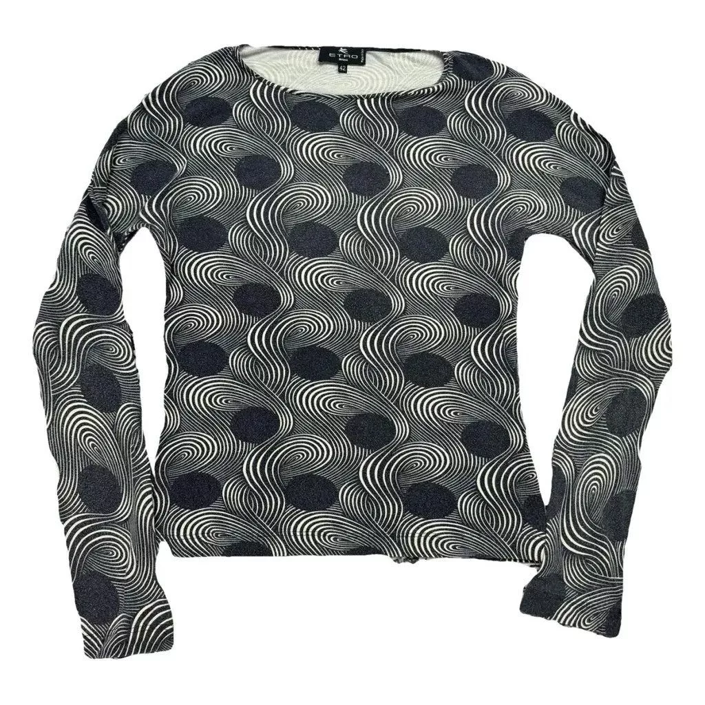 Etro Blouses Etro Longsleeve Grey Size 42 IT Gray