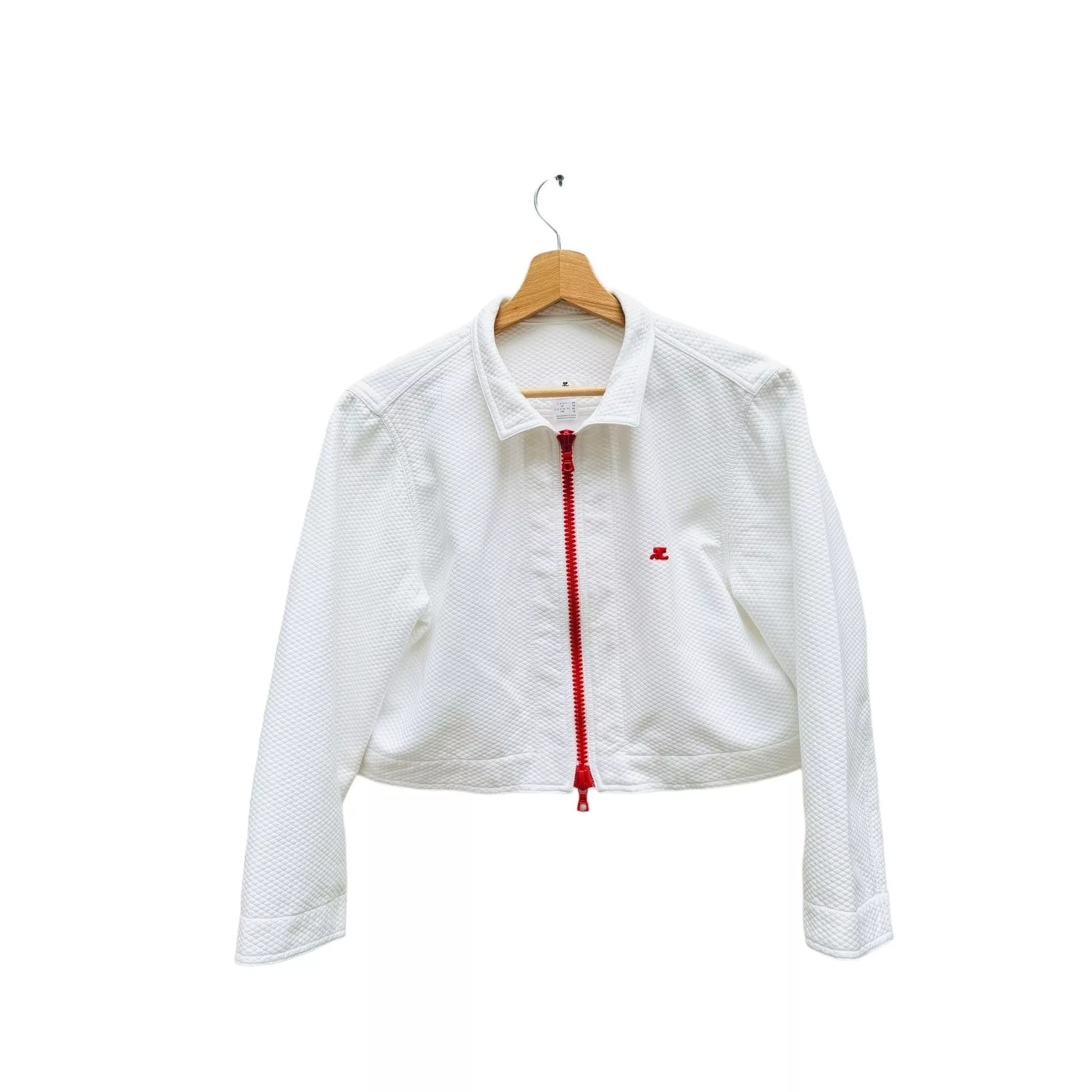 Courreges Jackets Courreges Vintage White Cotton Jacket