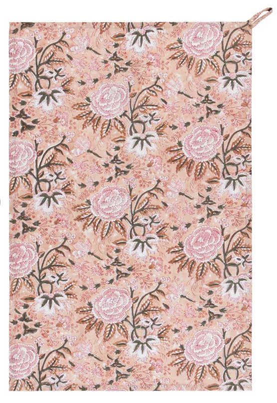 Block Print Blossom Towel