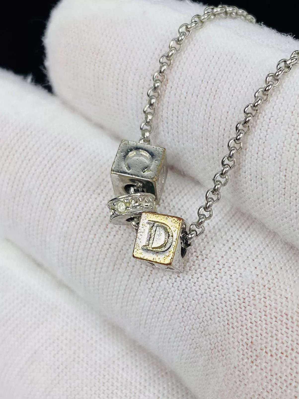 Dior Necklaces Dior CD Dice Necklace Silver