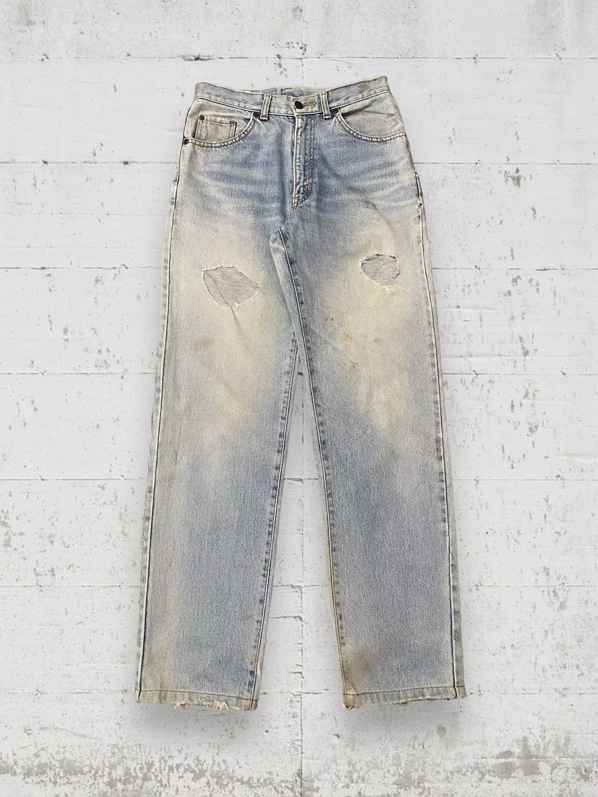 Edwin Denim Edwin × Jean Vintage Edwin Japan Sun Wash Patches Distressed Jeans Blue