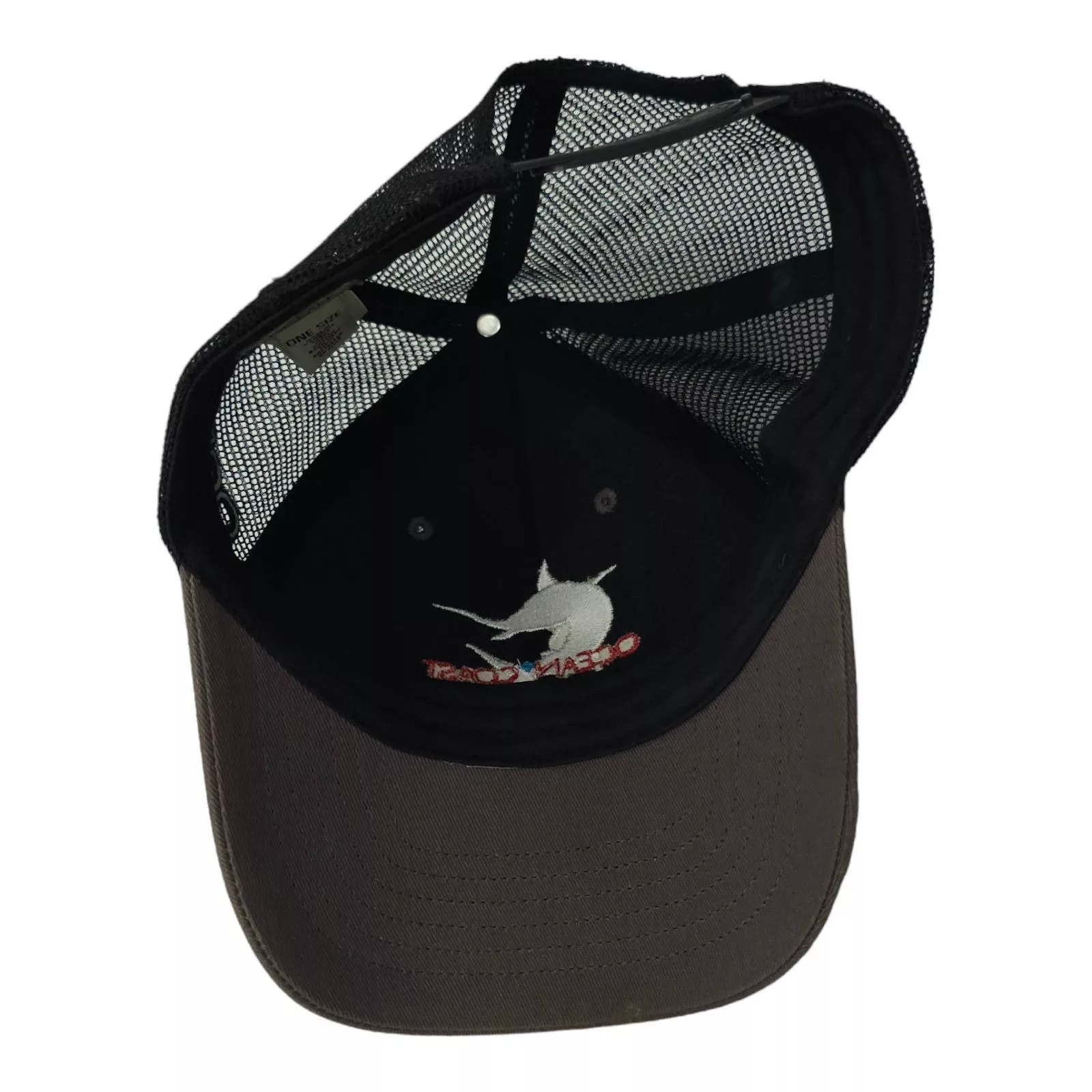 Other Hats Other Ocean Coast Embroidered Marlin Mesh Snapback Cap Trucker Gray