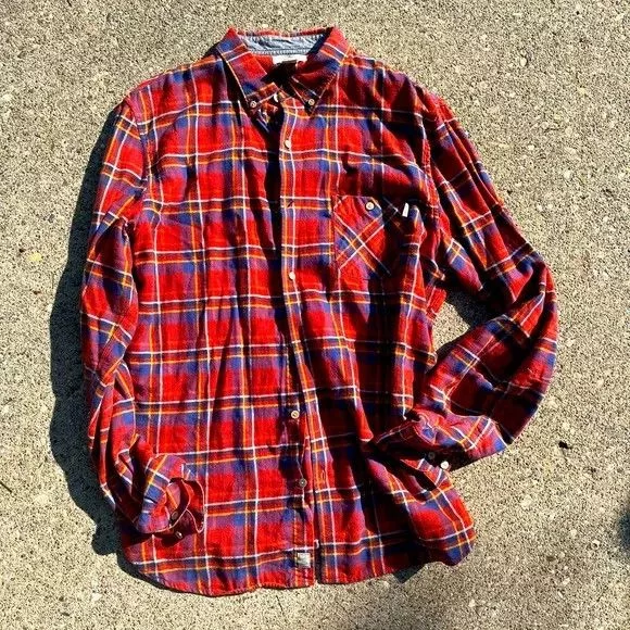 Timberland Shirts Button Ups Timberland Red Plaid Long Sleeve Button Up Men's L