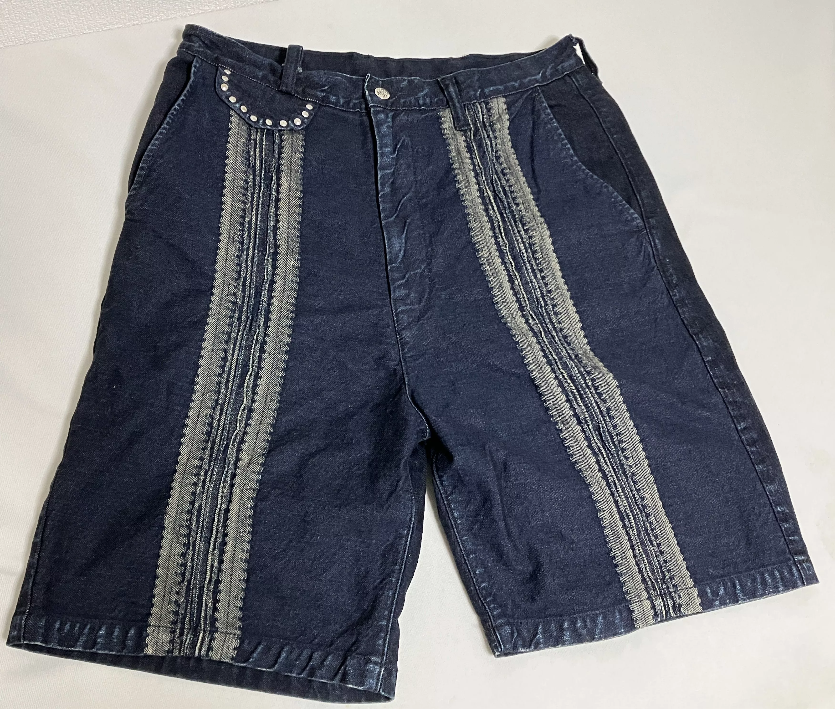 Kapital Shorts Kapital 12oz yagasuri Jacquard denim shorts indigo new Purple