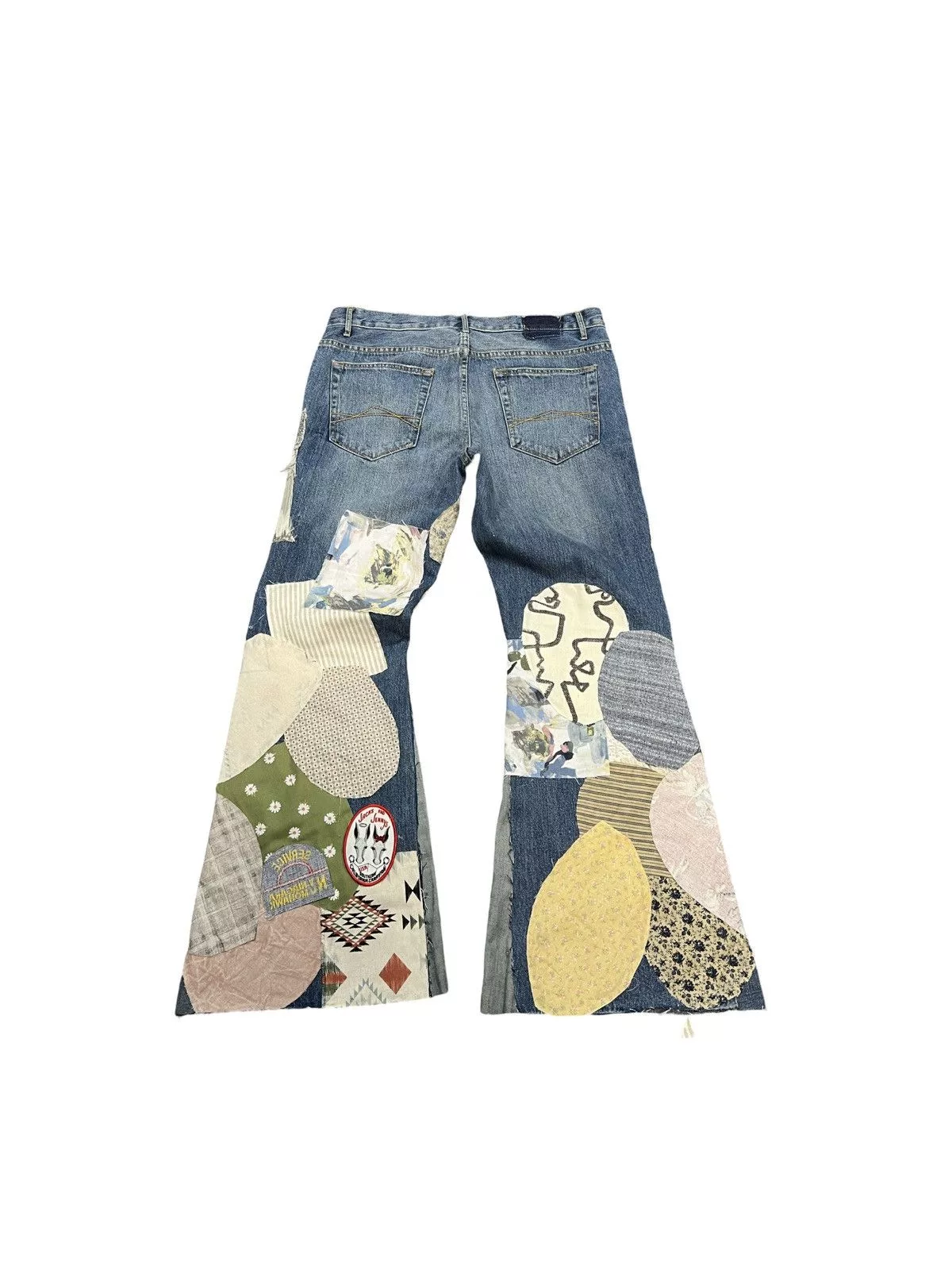 Designer Denim Designer INSANE HIPPIE REMAKE COWBOY PATCHWORK REMAKE FLARED DENIM Multi Western