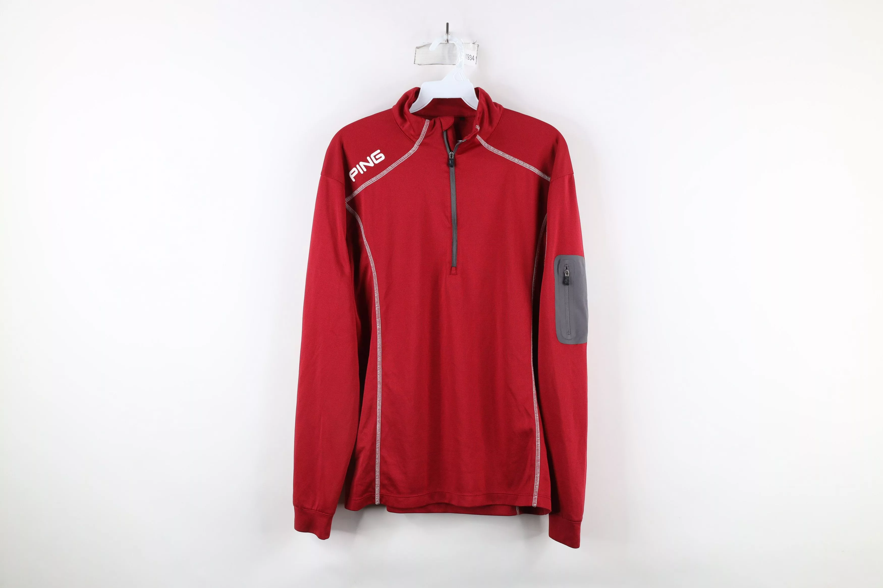PING Light Jackets PING × Vintage Ping Golf Performance Half Zip Pullover Golfing Jacket Red