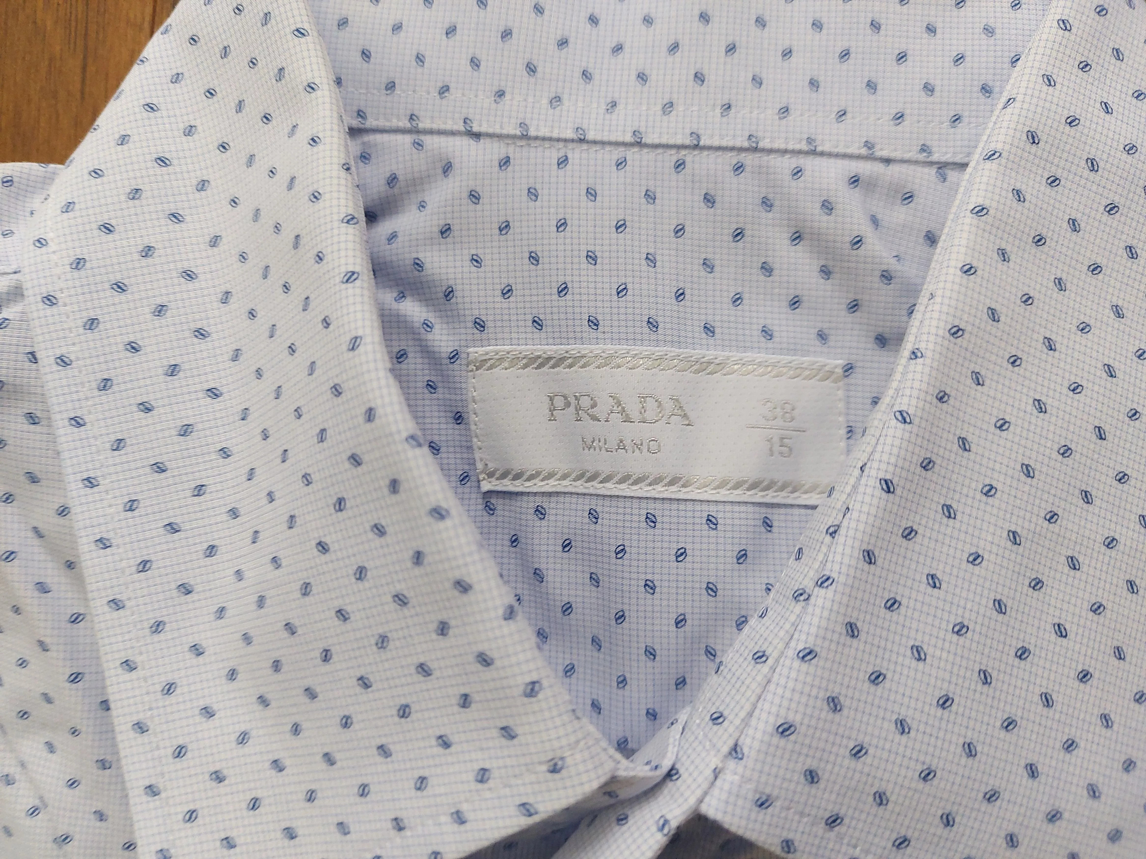 Prada Shirts Button Ups Prada 2016 button-up short-sleeve shirt Blue