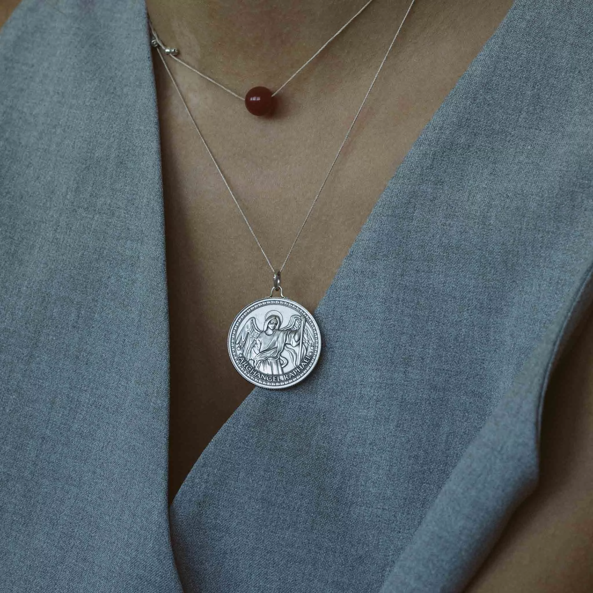 Mother Mary & Archangel Raphael Healing Chain Necklace