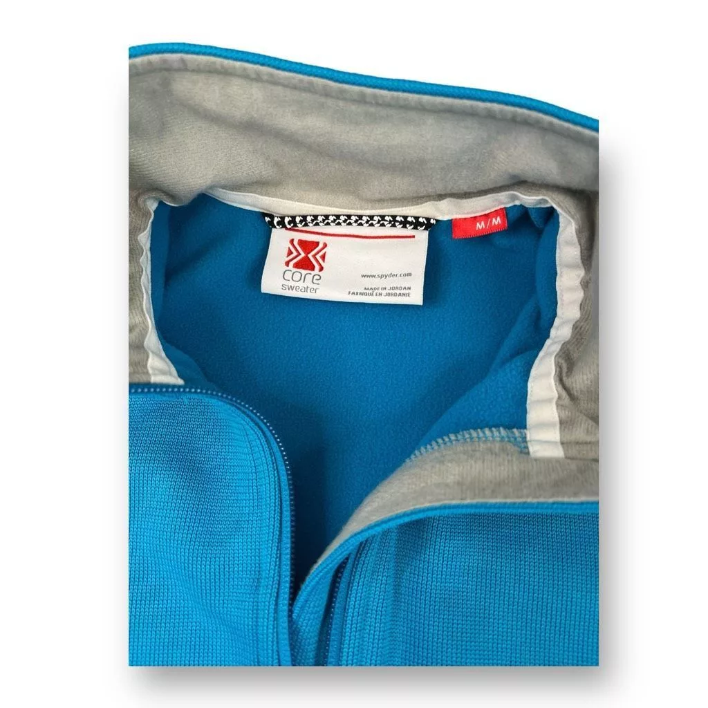 Spyder Jackets Spyder Sweater Core Full Zip Blue Jacket Size Medium