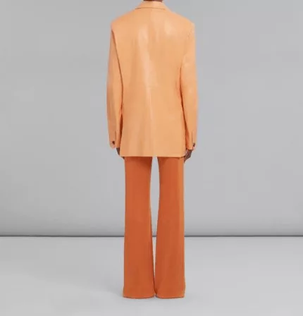 Marni Leather Jackets Marni o1srvl11e0624 Leather Jacket in Orange