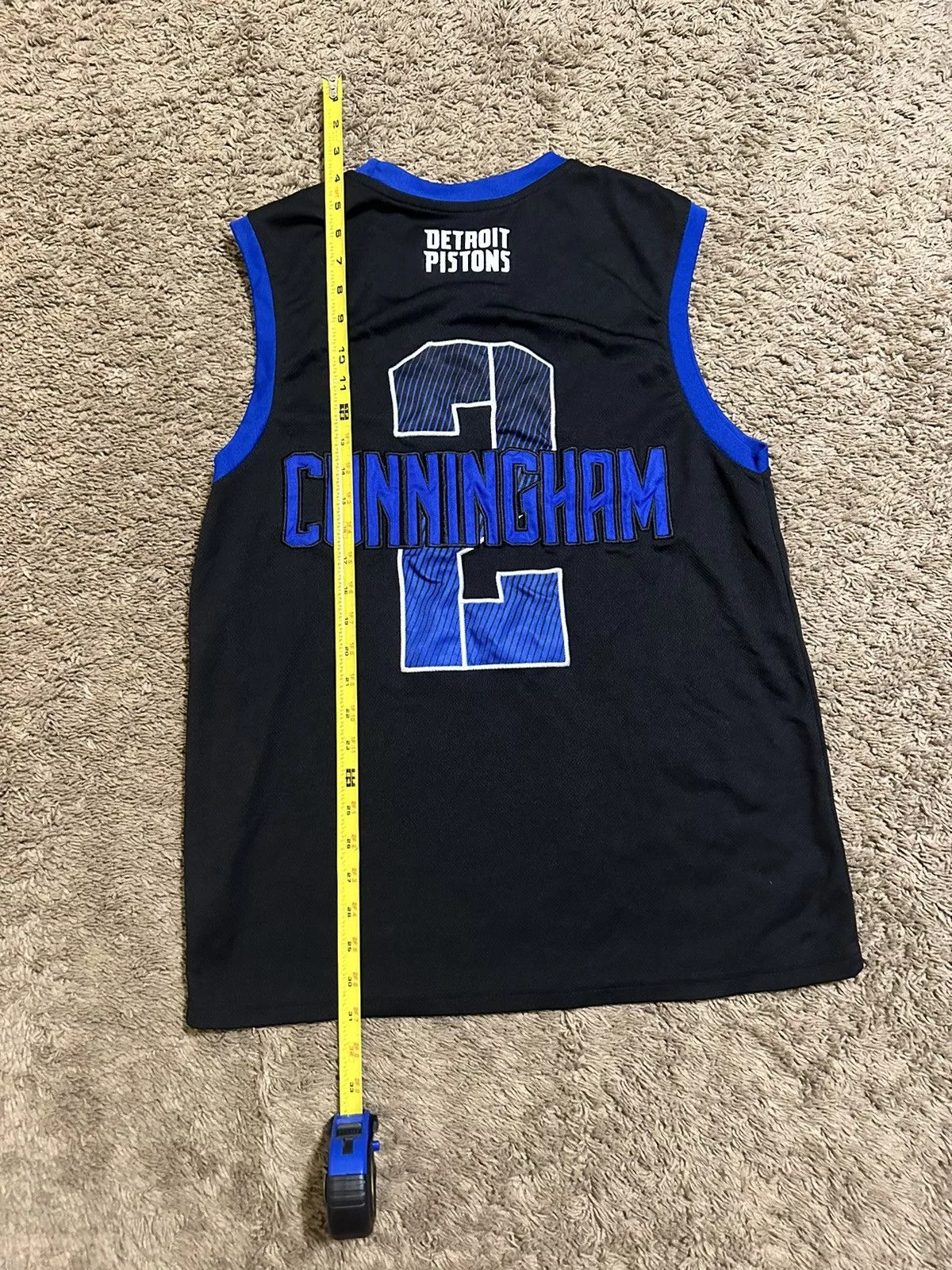 NBA Jerseys NBA × Vintage Vintage NBA Pistons “cunningham” jersey 00s size medium Blue Streetwear
