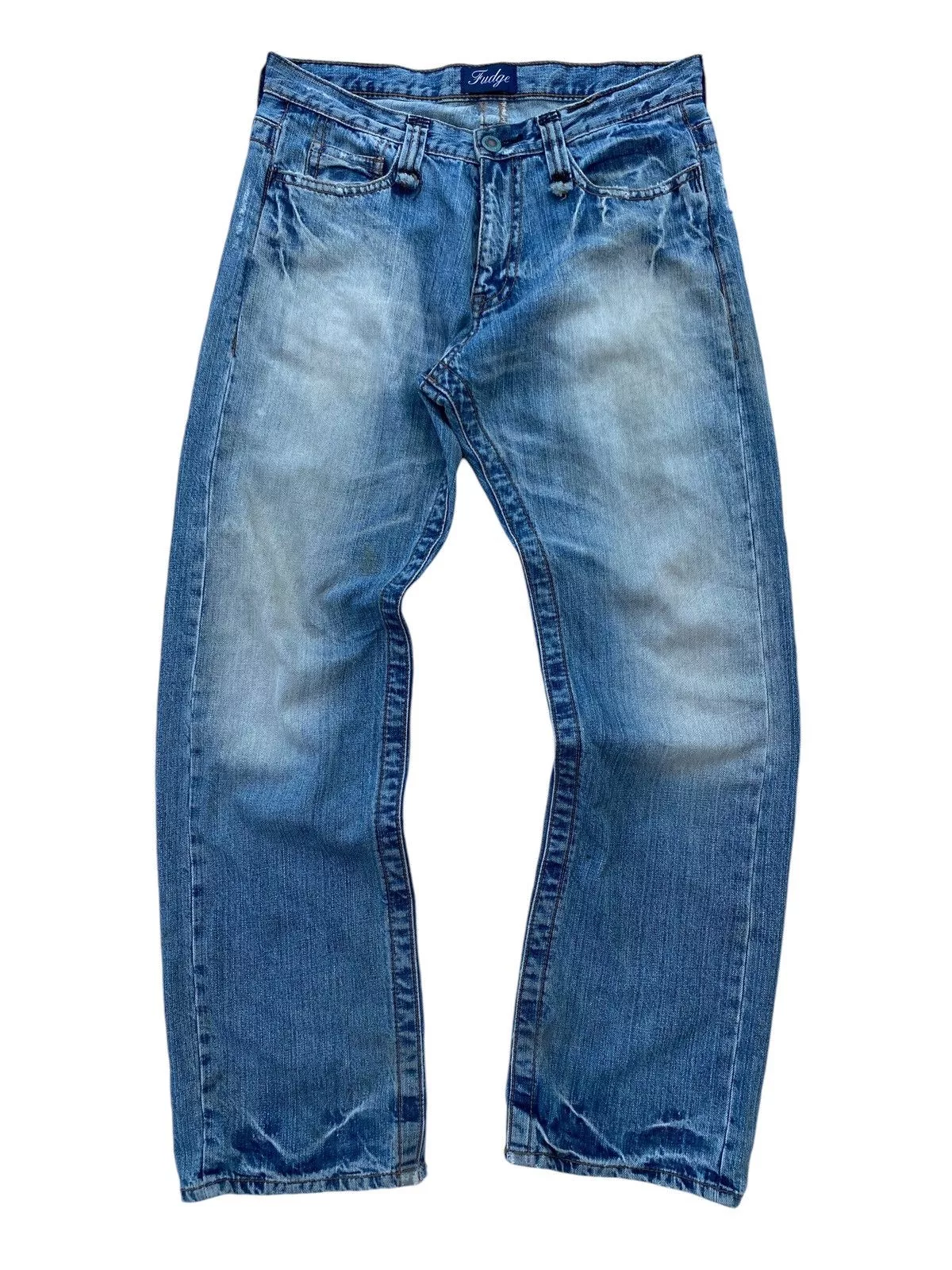 If Six Was Nine Denim If Six Was Nine × Japanese Brand Fudge Distressed Denim Pants Blue