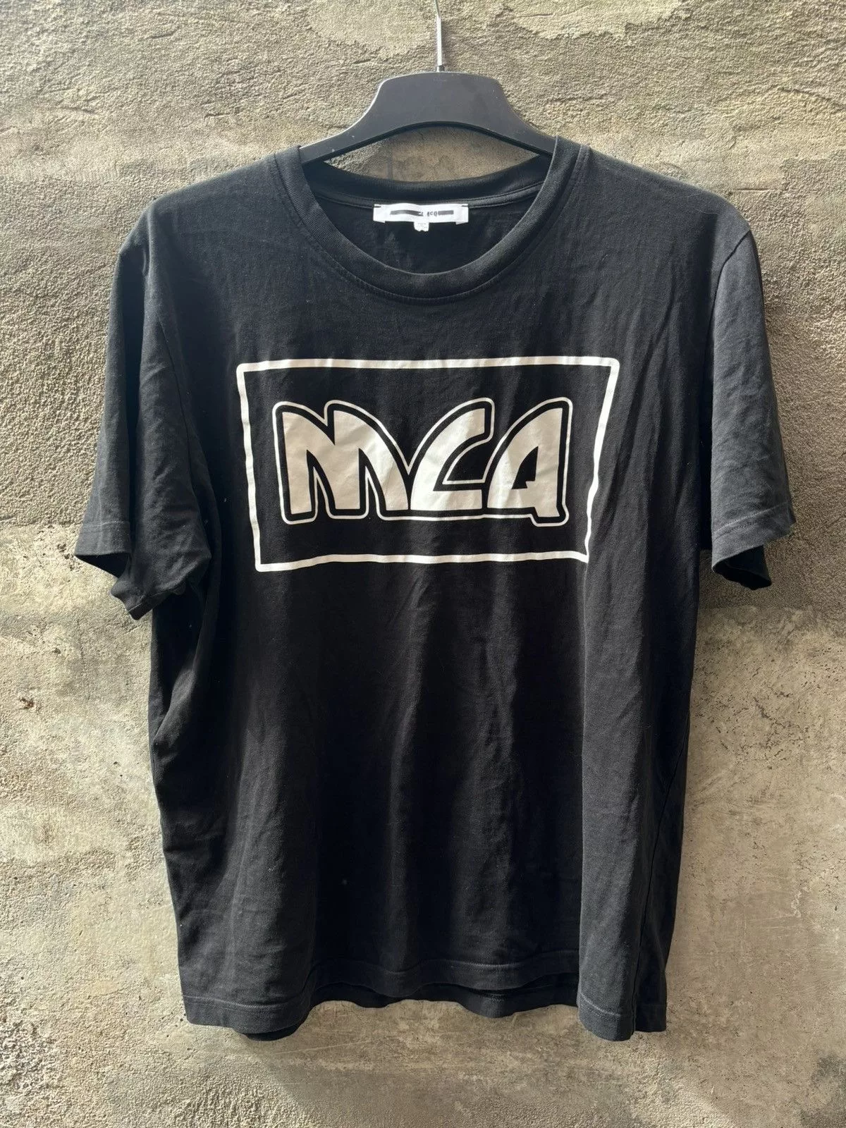 Alexander McQueen Short Sleeve T Shirts Alexander McQueen × MCQ Alexander McQueen T-shirt Tee MCQ overprint Y2K Black Streetwear