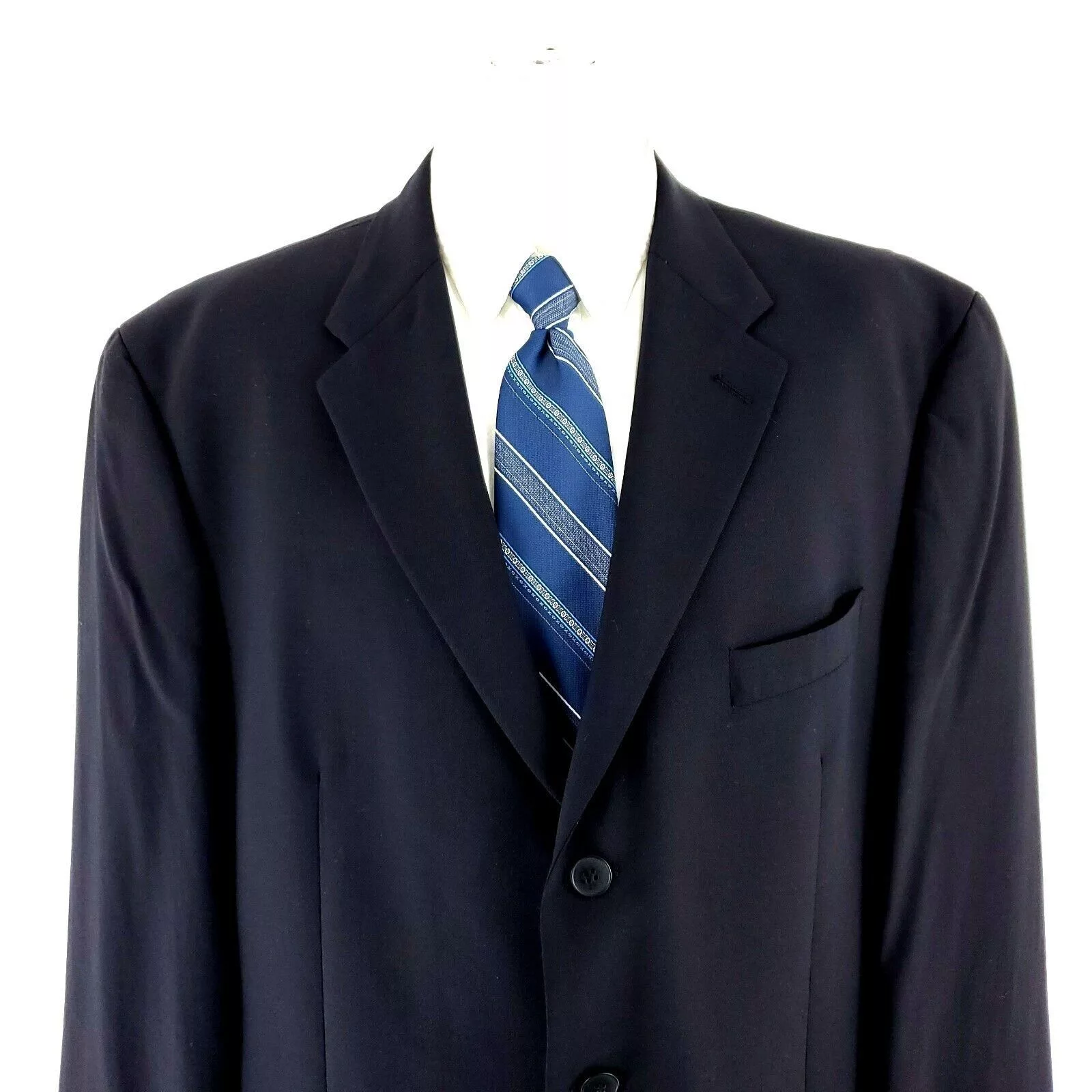 Ralph Lauren Blazers Ralph Lauren Wool 3 Button Blazer 46L Blue Solid