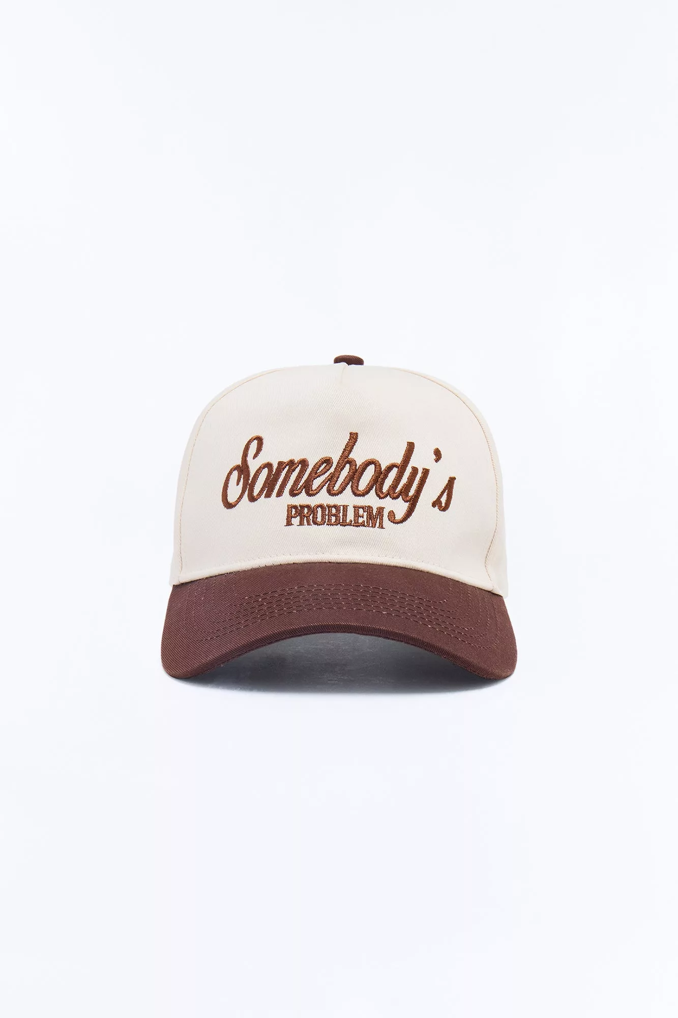 Somebody's Problem Structured Hat - Cream/combo