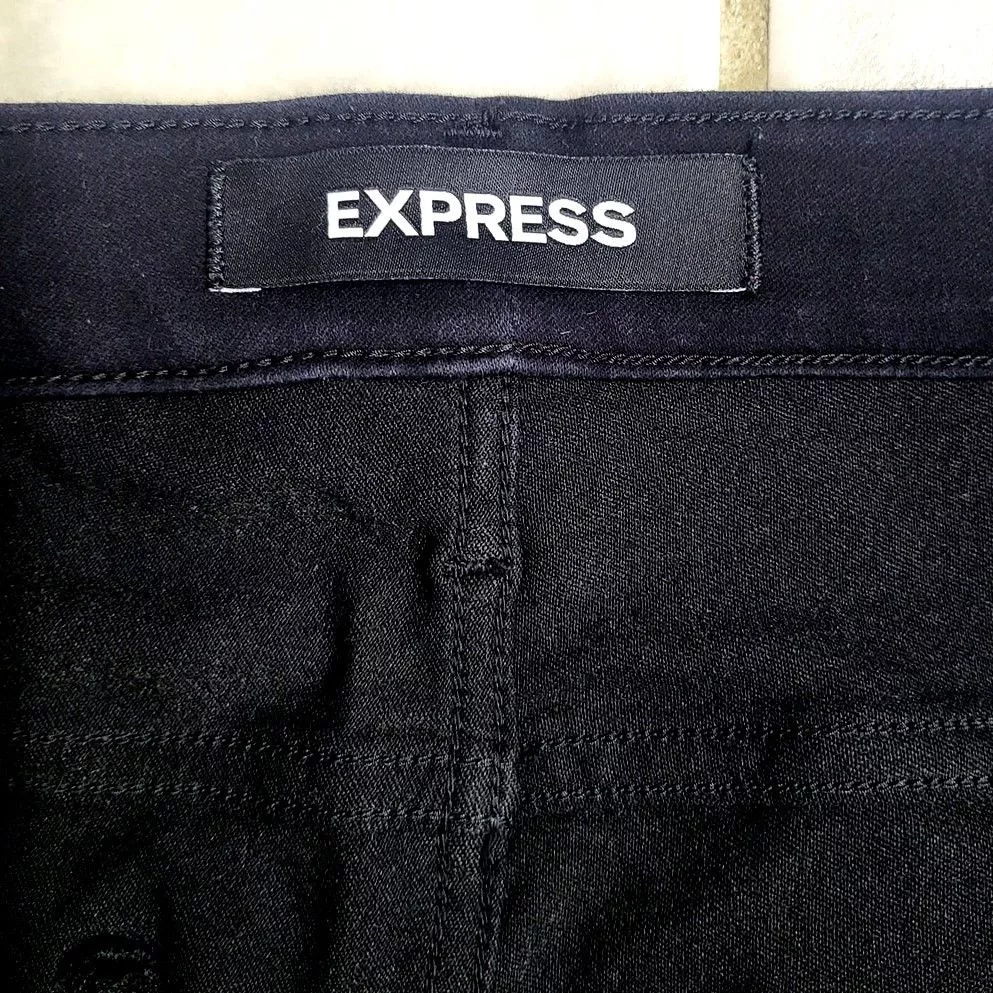 Express Jeans Express Black Wash Stretch Skyscraper Mid Rise - 16L